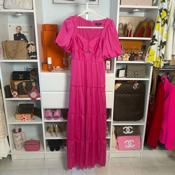 NWT $308 AQUA Pleated Cutout A-Line Dress NWT $308 AQUA Pleated Cutout A-Line Dress